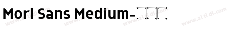 Morl Sans Medium字体转换